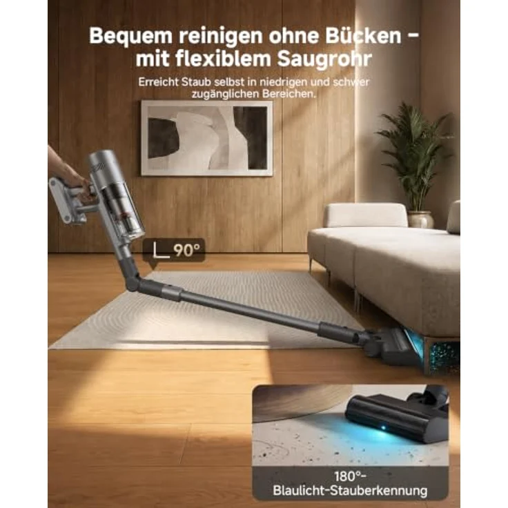 Xiaomi Mijia 4 Pro, 2-in-1 Handstaubsauger mit 280 AW Saugleistung, flexibler Gelenkrohr und H14-HEPA-Filter – Bild 4