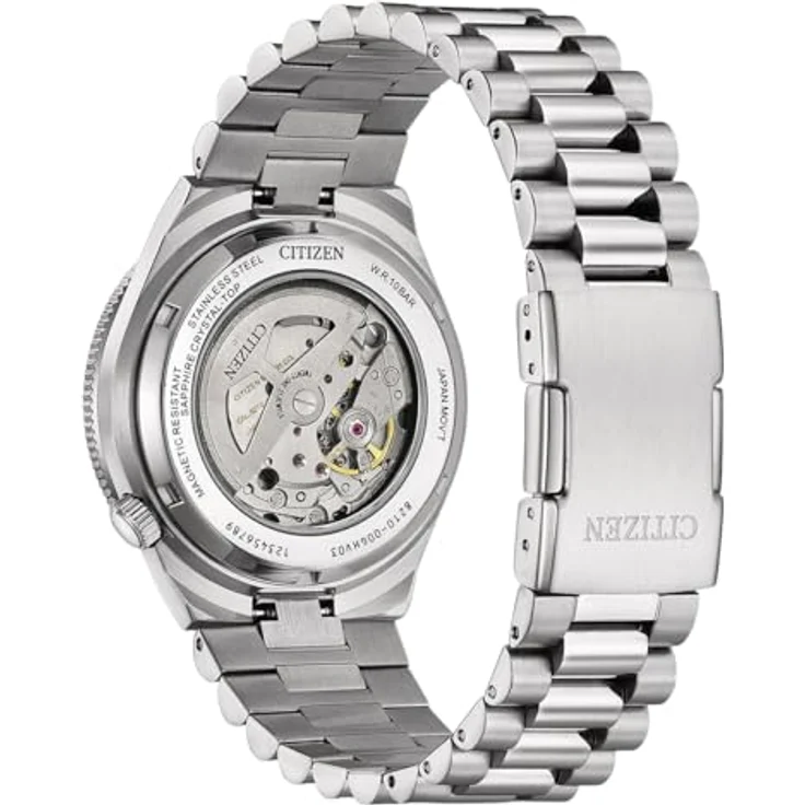 Citizen NJ0231-56L, Herrenuhr Automatik Edelstahl silberfarben mit türkisem Zifferblatt, 40 mm, wasserdicht bis 10 ATM – Bild 4