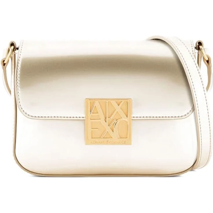 Armani Exchange Amy Mini Bag Umhängetasche, 17 cm, goldfarben aus 100% Polyurethan – Bild 1