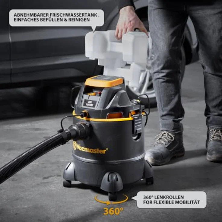 Vacmaster VKM1220PF, 3-in-1 Teppichreinigungsgerät mit 1200 W, Nass-Trockensauger und Dual-Tank, schwarz – Bild 6