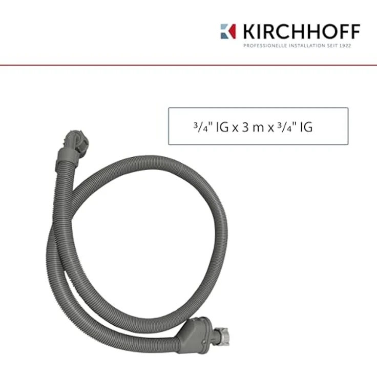 Kirchhoff Sicherheits-Zulaufschlauch 24,2 mm (3/4 Zoll IG) x 3 m, optimaler Schutz vor Wasserschäden für größere Distanzen – Bild 4