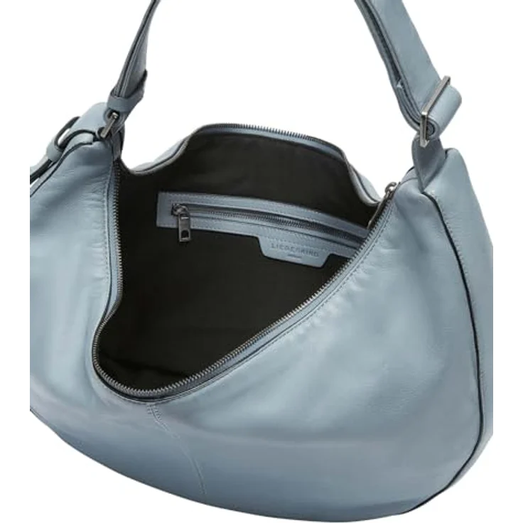 Liebeskind Berlin Moon Hobo M, Handtasche aus hochwertigem Schafsleder mit Zwei-Wege-Reißverschluss, blau – Bild 3