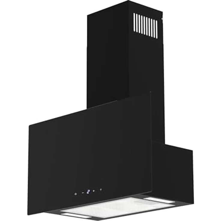 Respekta Lio Kopffreie Dunstabzugshaube 60 cm Schwarz/Effizienter Luftstrom 325,8 m³/h/Led-Beleuchtung – Bild 1