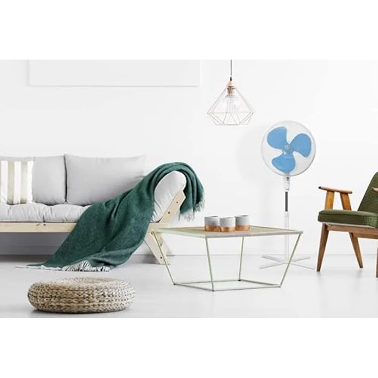 Bestron Standventilator mit Schwenkfunktion, Höhe: 122 cm, Ø 45 cm, 45 W, Weiß – Bild 3