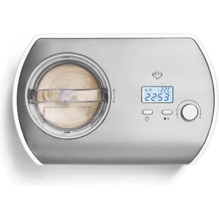 Springlane Eismaschine mit Kompressor inkl. Rezeptheft, 1,2 l, 135 W, Elli + 2 Aufbewahrungsbehälter Türkis – Bild 6