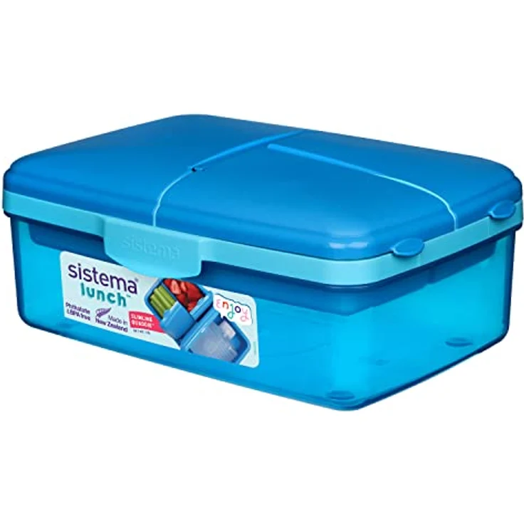 Sistema Lunch Slimline Quaddie Box, 1,5 l, blau-grün – Bild 1