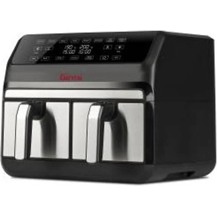 Girmi FG22 Doppelte 8-l-Heißluftfritteuse, 1700 W, Schwarz, Edelstahl
