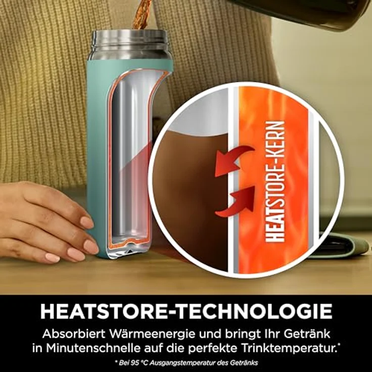 Ninja 400 ml Sip Perfect Thermosflasche für Heißgetränke, BPA-frei, spülmaschinenfest, auslaufsicher, grün, DW1603EUUKGN – Bild 3
