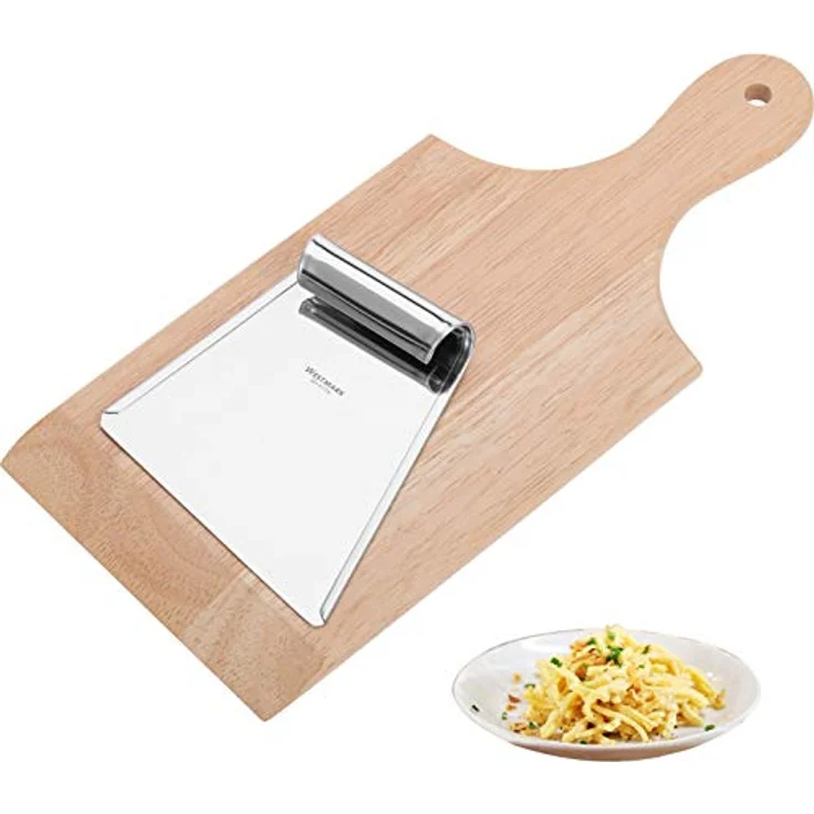 Westmark Spätzle-Holzbrett und Edelstahlschaber für traditionelle Spätzle-Zubereitung, Holz-Rostfreier Edelstahl, Hellbraun-Silber, 61162240 – Bild 2