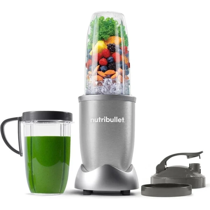 NutriBullet Pro 900 NB907S Standmixer, 900 Watt starker Motor, BPA-freie Becher, extraktionsklinge, langlebig (silber)