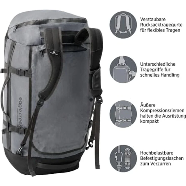 Eagle Creek Cargo Hauler 2 Rollen Reisetasche 86 cm, grau, 100% Polyester, 38 cm x 35 cm – Bild 2
