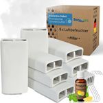 BonAura Luftbefeuchter 8x Verdunster für Heizung Keramik Heizkörper - inkl. Haken und Duftöl, praktisches 8er-Set in Blau