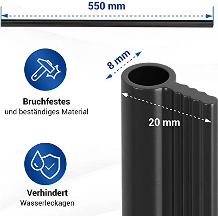 VIOKS Dichtung Spülmaschine 550mm Ersatz für Whirlpool 481246668912 Geschirrspüler Türdichtung - Gummi Dichtlippe Ignis Bauknecht Spülmaschine – Bild 4