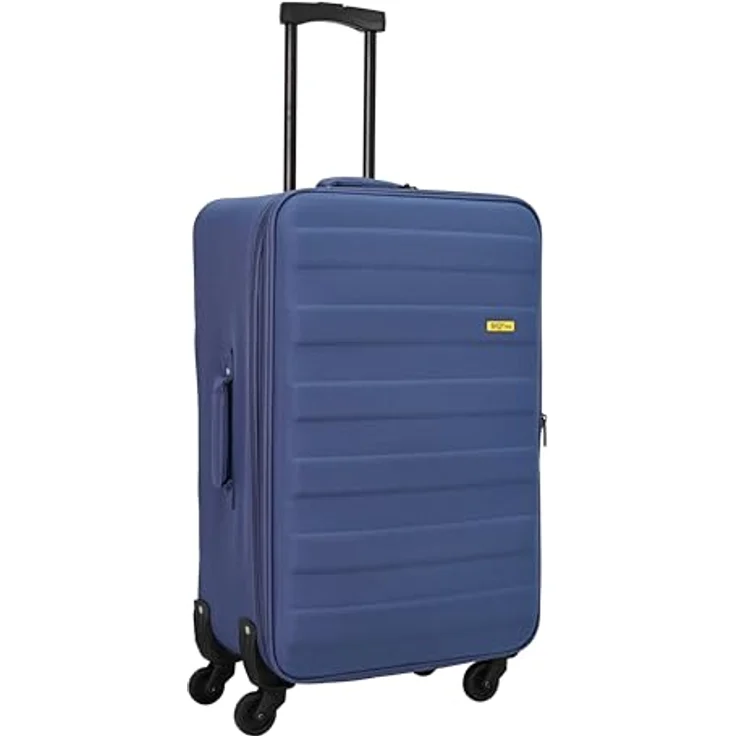 SIGN Stoffkoffer Reisekoffer Trolley (Großer Koffer 70cm) + 5cm Dehnungsfuge, Blau – Bild 1