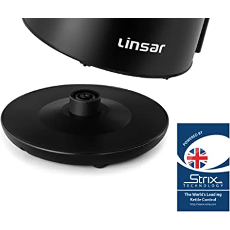 Linsar - Wasserkocher - Edelstahl-Optik - 1,7 Liter - Mit Touchfunktion, Warmhaltefunktion, 5 Temperatur-Einstellungen, Kalkfilter, Abschaltautomatik und digitaler Anzeige - 2200 Watt (Schwarz) – Bild 5