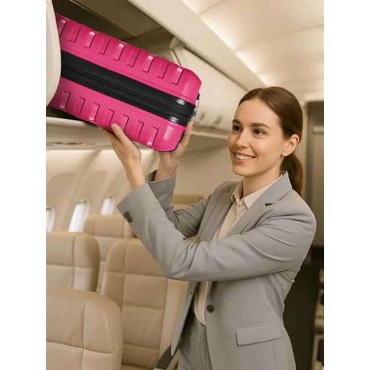 Smartbox Edition 01, Kabinentrolley mit 4 Rollen, Laptopfach, 55 cm, pink – Bild 2