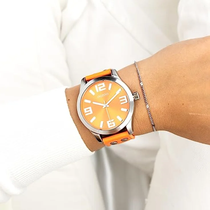 OOZOO Quarzuhr C1072, Armbanduhr, orange, Damenuhr, Herrenuhr – Bild 4