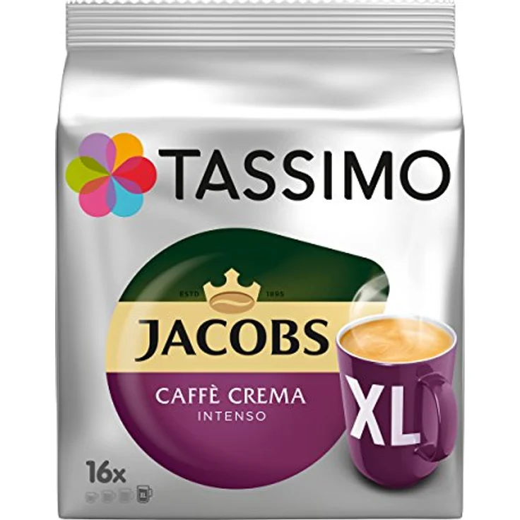 Tassimo Jacobs Caffè Crema Intenso XL, Kaffee Kapsel, Kaffeekapsel, gemahlener Röstkaffee, 16 T-Discs – Bild 2