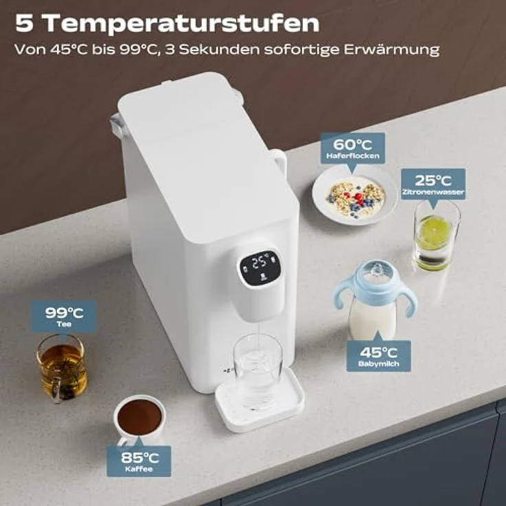 SUSGREENABLE Wasserfilter Umkehrosmoseanlage, 4-in-1 Filter mit 3:1 Rein zu Abfluss und installationsfreier Sofortheizung, SGIWDR04-W – Bild 5