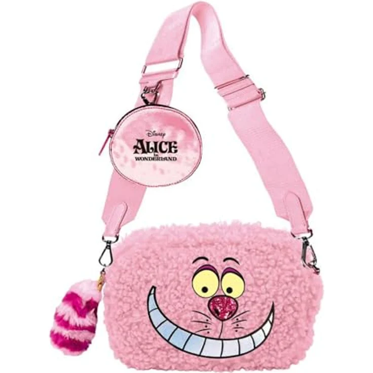 Cerda Umhängetasche Disney Alice, Fleece Handtasche für Damen, 22 × 15 × 8 cm, ideal für Alltag und Freizeit – Bild 2