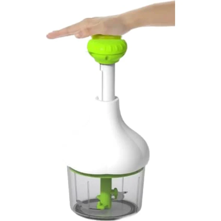 Cheffinger Zerkleinerer Multischneider Manuell, 900ml Behälterkapazität, weiß/grün – Bild 5