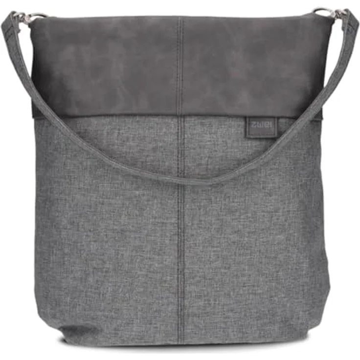 Zwei Olli Umhängetasche, 31 cm, grau, 100% Polyester, Maße 31 cm x 13 cm x 32 cm – Bild 2