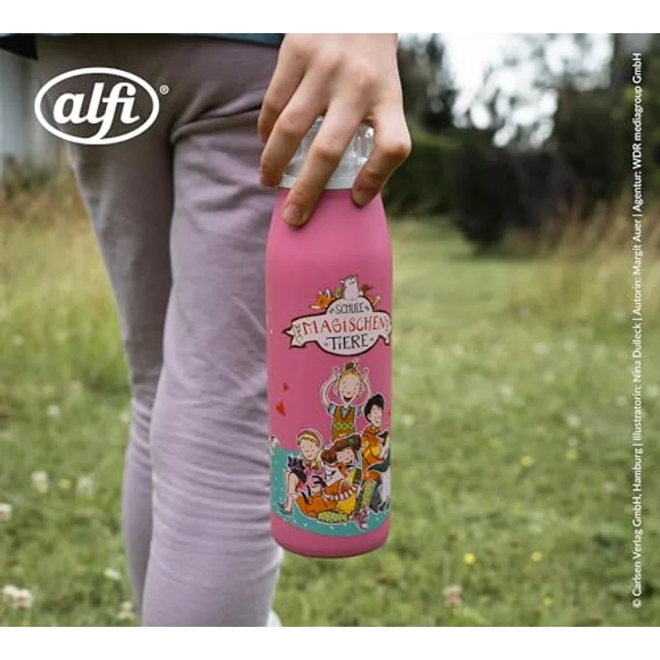 alfi Kids ISO Bottle 500ml, pink - Isoliertrinkflasche aus Edelstahl, hält 12 Stunden heiß und 24 Stunden kalt, auslaufsicher mit Drehverschluss, BPA-frei, für Kohlensäure geeignet – Bild 2