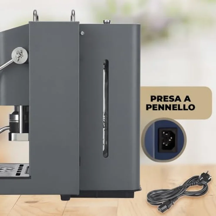 Faber Coffee Machines Pro Deluxe 3.0 Chrom Kaffeepadmaschine, kompatibel mit 44 mm ESE-Pads, Wassertank aus Glas, magnetisch abnehmbare Brühgruppe und Auslauf – Bild 5