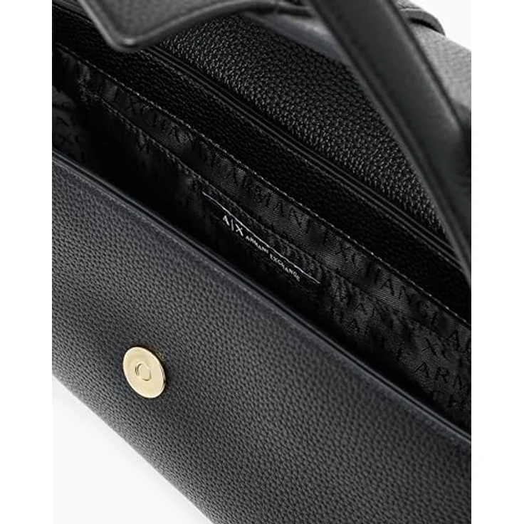 Armani Exchange Susy Umhängetasche, Schwarz, 24 cm x 7 cm x 18 cm, 100% Polyurethan – Bild 5