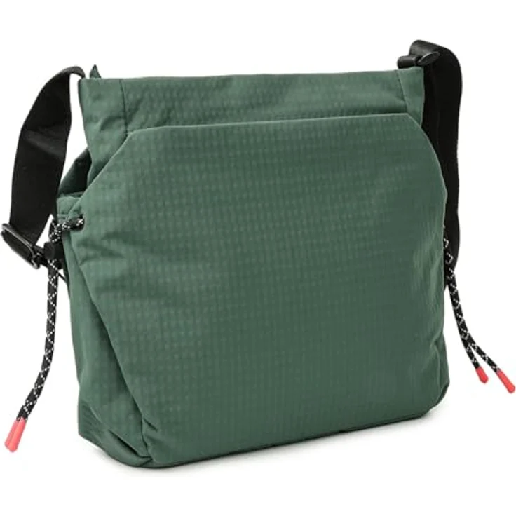Hedgren Makoto Crossover Square Bag, Umhängetasche aus recyceltem Material, Duck Green, 25x25x8 cm, mit verstellbarem Schulterriemen und mehreren Fächern – Bild 3