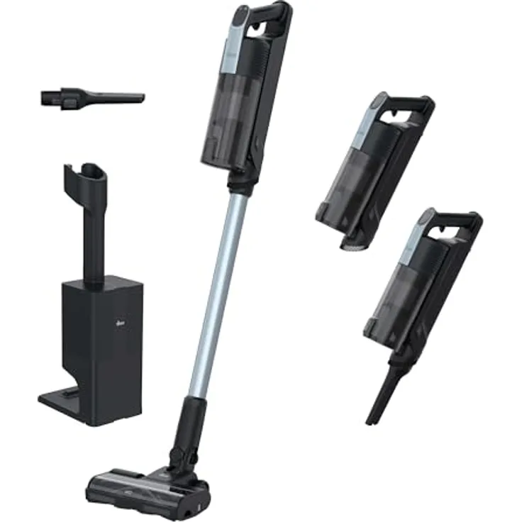 Hoover HF3 Pro Home, Akku-Staubsauger kabellos mit automatischer Staubentleerungs- und Ladestation, HEPA13-Filter, 60 Min. Laufzeit, Anti-Twist, Doppel-Kantenreinigung