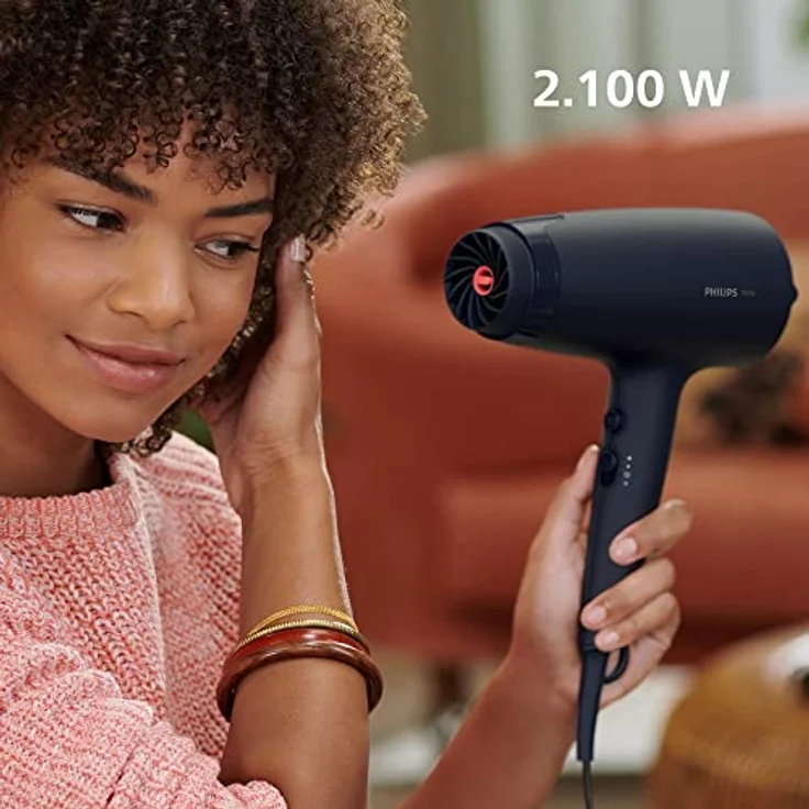 Philips BHD360/20 Series 3000 Haartrockner, 2100 Watt, inkl. Diffusor, ThermoProtect, Diffusor, Konzentratordüse (14 mm), schwarz – Bild 3