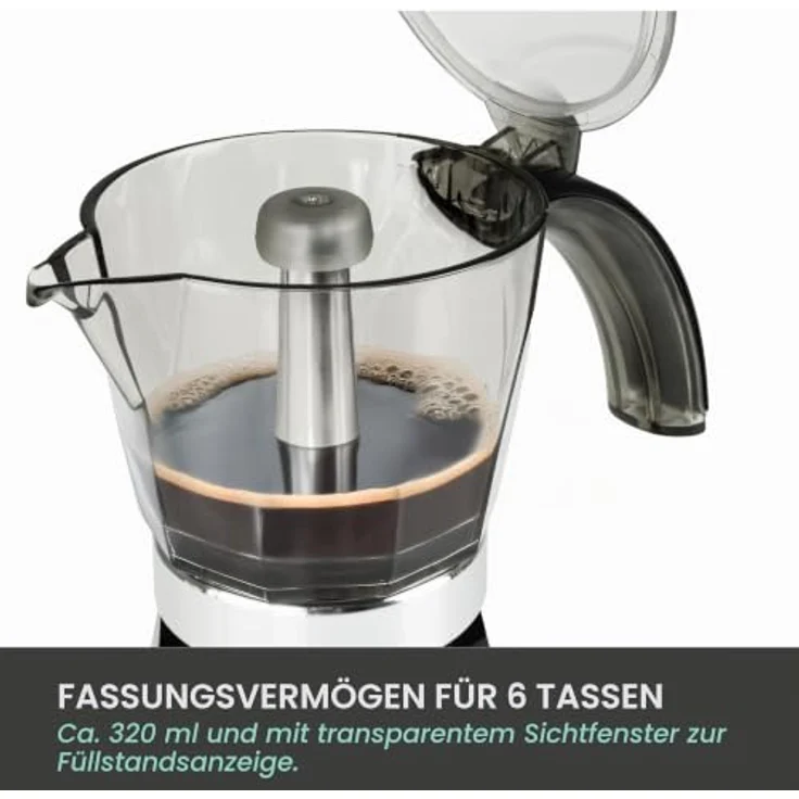 Jocca elektrische Espresso Kaffeemaschine, Espressokanne, Schwarz – Bild 2