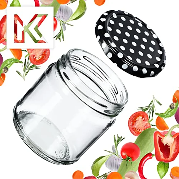 KADAX 10er Set Einmachgläser 200ml TO66, dickwandige Marmeladengläser mit luftdichtem Schraubdeckel, spülmaschinenfest und lebensmittelecht – Bild 4
