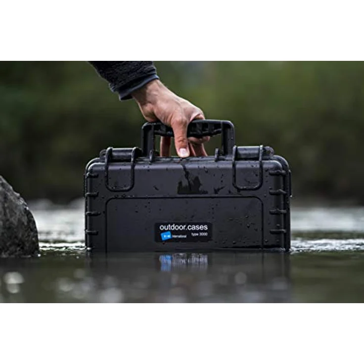 B&W International B&W Transportkoffer Outdoor - Typ 3000 Bronze-Grün - mit Würfelschaum - wasserdicht nach IP67 Zertifizierung, staubdicht, bruchsicher und unverwüstlich – Bild 5