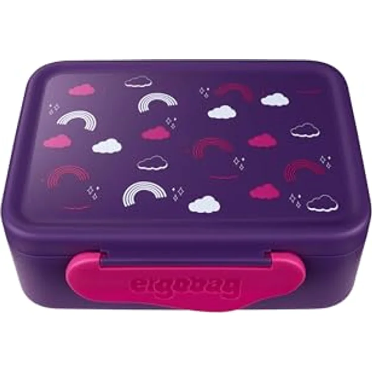 ergobag Lunchbox Brotdose, Tritan, 1-tlg. mit Trennfach für Obst und Gemüse, BPA-frei, spülmaschinenfest – Bild 1