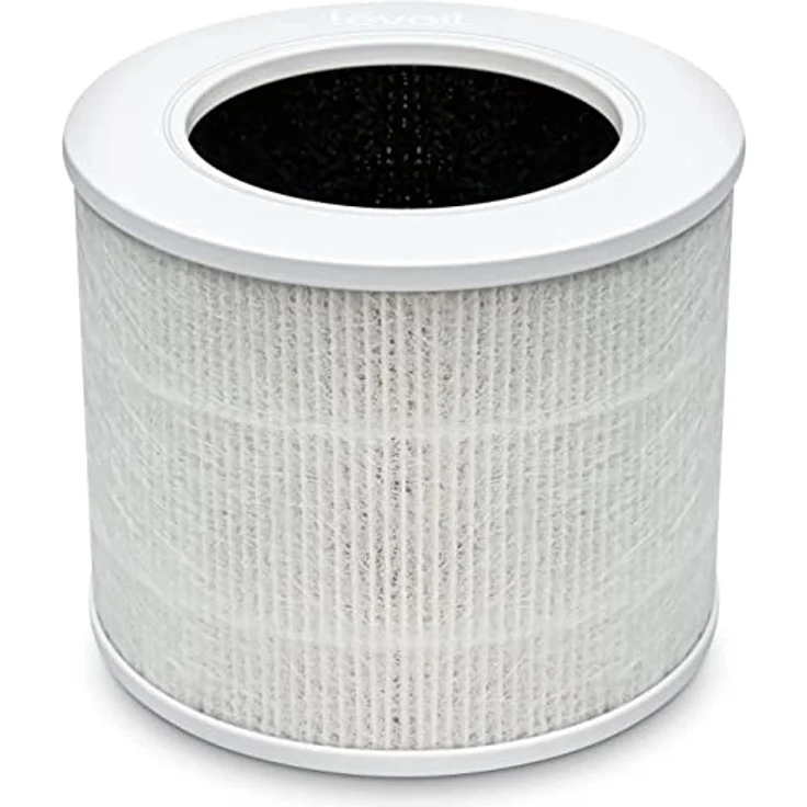 Levoit Luftreiniger Standard Ersatzfilter 3-in-1 HEPA, hocheffiziente Aktivkohle, weiß, geeignet für Core Mini – Bild 4