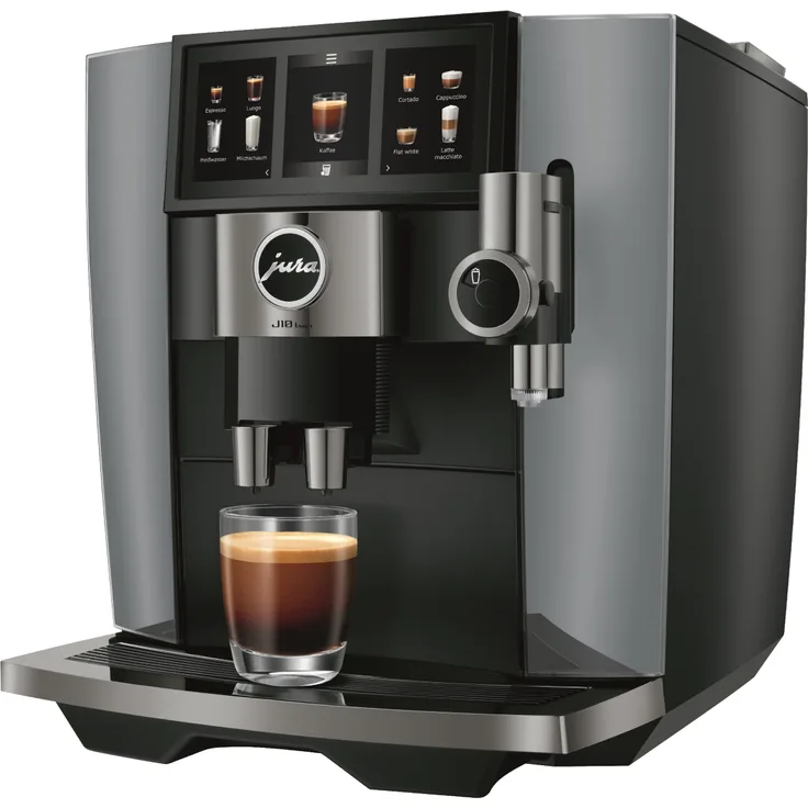 JURA J10 Twin (EA) Diamond Onyx, Kaffeevollautomat mit 2 Mahlwerken, 46 Kaffeespezialitäten und Touch-Display