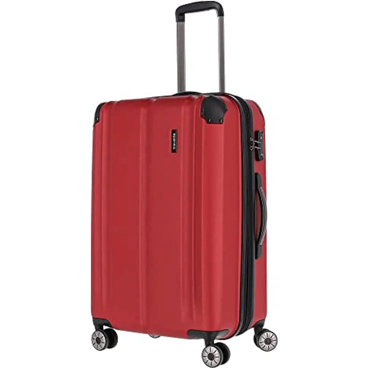 Travelite 4-Rad Koffer M mit TSA Schloss + Dehnfalte, Gepäck Serie City: Robuster Hartschalen Trolley mit kratzfester Oberfläche, 68 cm, 78 Liter (erweiterbar auf 86 L) – Bild 2