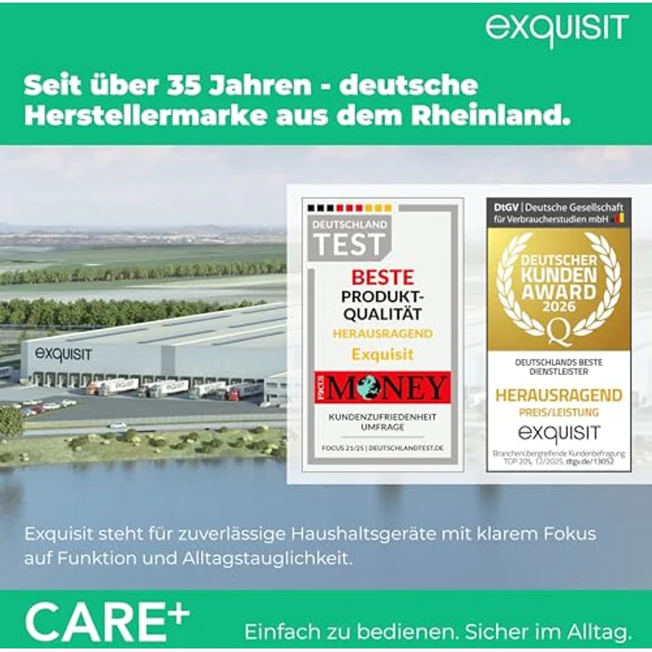 Exquisit Glaskeramik-Kochfeld EKC300-RK-420Care, 2 Kochstellen mit Drehknopf Bedienung, Restwärmeanzeige, 11 Leistungsstufen, Schwarz – Bild 9