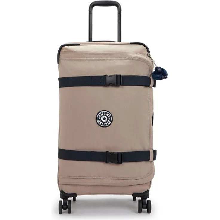 Kipling Basic Spontaneous, 4 Rollen Trolley M 66 cm, grau, aus 100% Polyamid, Maße: 36 cm x 24 cm x 66 cm