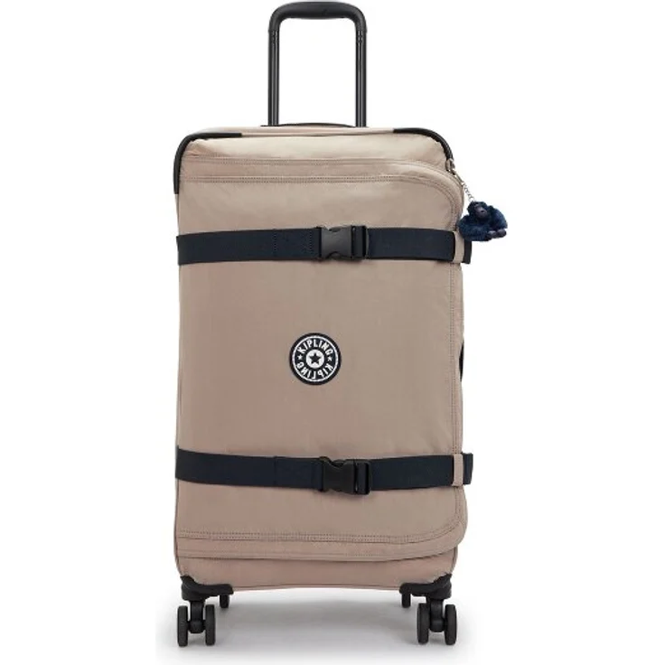 Kipling Basic Spontaneous, 4 Rollen Trolley M 66 cm, grau, aus 100% Polyamid, Maße: 36 cm x 24 cm x 66 cm