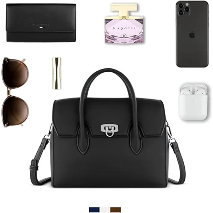 Bugatti Ira Schultertasche M 27 cm, elegante Handtasche für Damen – Bild 6
