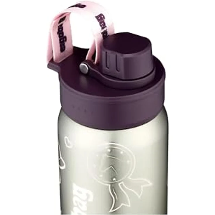 ergobag Edelstahl Trinkflasche, 0,5 Liter, geschmacks- und geruchsneutral, kinderleicht zu öffnen – Bild 4
