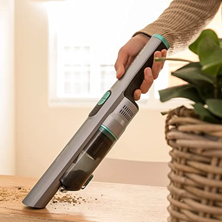 Cecotec Conga Rockstar Micro+, Kabelloser Handstaubsauger mit 200 W, 20 kPa Saugkraft, bis zu 40 Minuten Akku-Laufzeit, 2 Modi und Selbstladestation, Grau – Bild 3