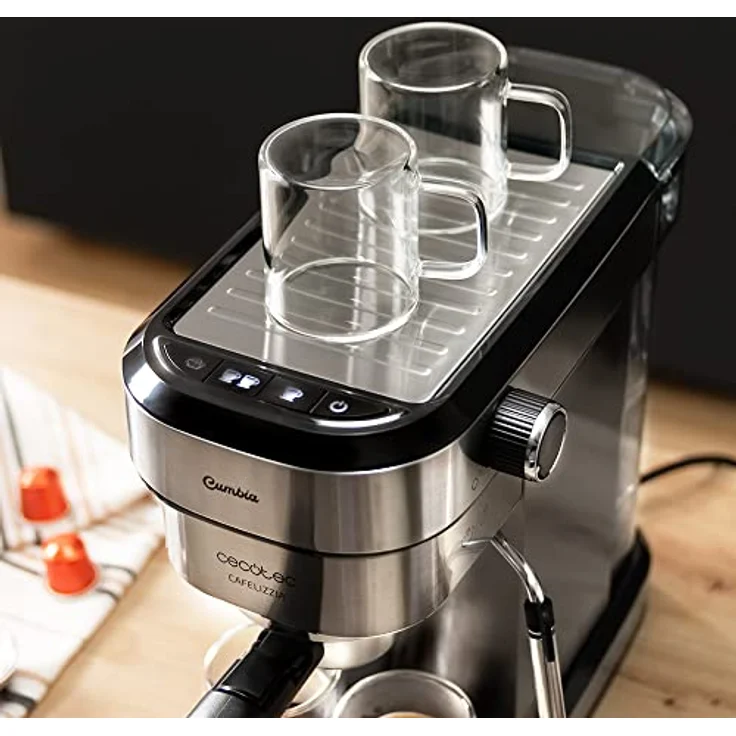 Cecotec Cafelizzia 790 Steel Duo - Espressomaschine, 1350 W, für Espresso und Cappuccino, Thermoblock-System, 20 bar, Auto-Modus für 1-2 Tassen, schwenkbare Dampfdüse, Filterzubehör für Kapseln – Bild 5