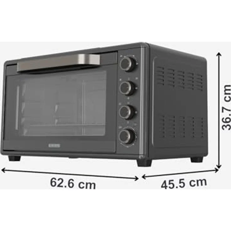 Black+Decker BXOV6000E, Minibackofen mit 60 l, 15 Garfunktionen, 2000 W, Schwarz – Bild 8
