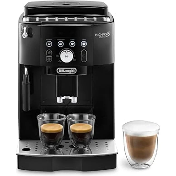 De'Longhi Magnifica S Smart ECAM 230.13.B Kaffeevollautomat mit Milchaufschäumdüse für Cappuccino, Espresso-, Kaffee- und Long Coffee Direktwahltasten und Drehregler, 2-Tassen-Funktion, schwarz – Bild 2