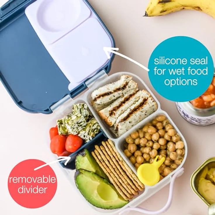 B.Box Mini Chill Out, Lunchbox mit Fächern und Silikondichtung, blau – Bild 4