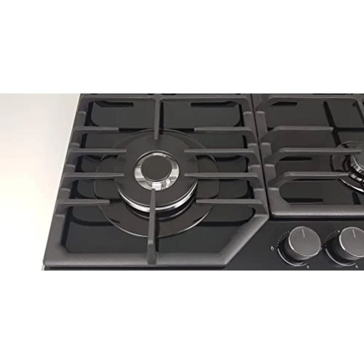 Gasline Gas-Kochfeld GAG60GLWG, 4 flammig, 3,8kW Wok Brenner, autark, Glaskeramik, Schwarz – Bild 4